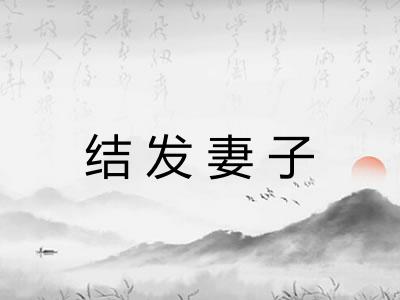 结发妻子 结发妻子