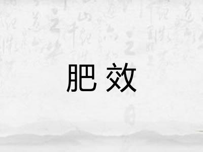 肥效