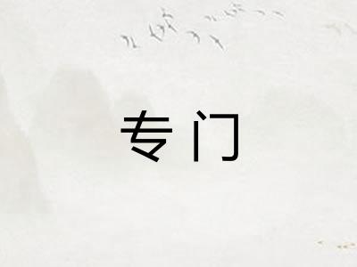 专门 专门