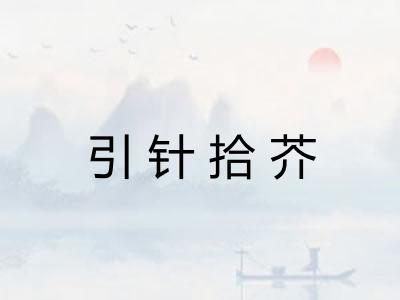 引针拾芥 引针拾芥