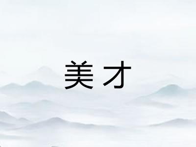 美才 美才