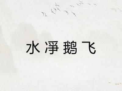 水凈鹅飞