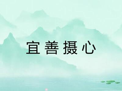 宜善摄心