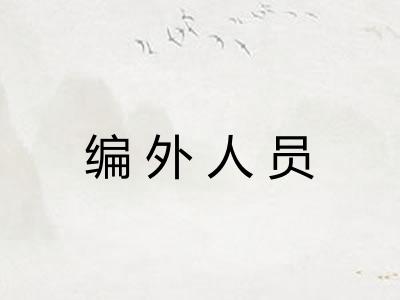 编外人员 编外人员