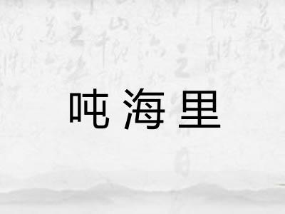 吨海里