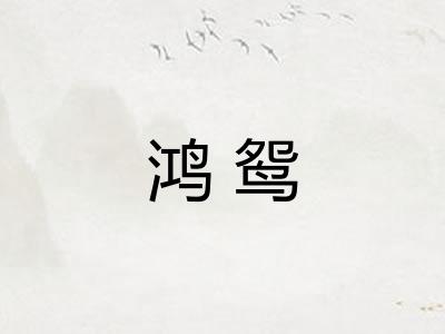 鸿鸳