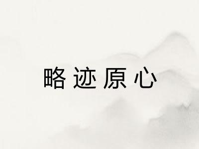 略迹原心