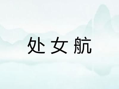 处女航
