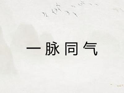 一脉同气