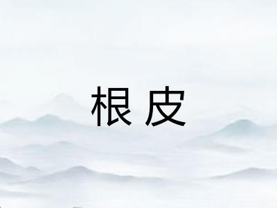 根皮 根皮