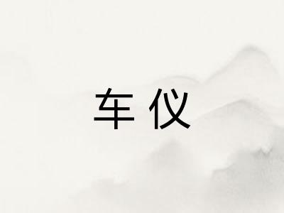 车仪 车仪