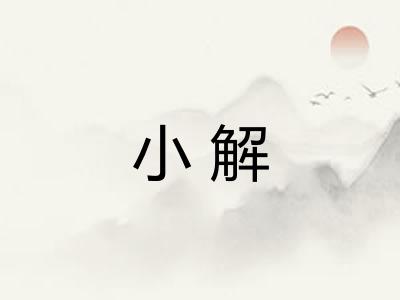 小解