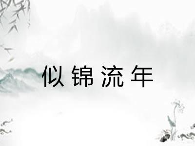 似锦流年