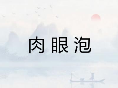 肉眼泡