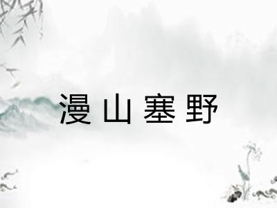漫山塞野 漫山塞野