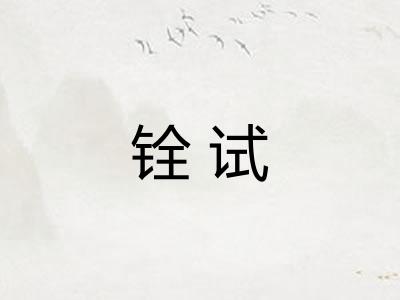 铨试