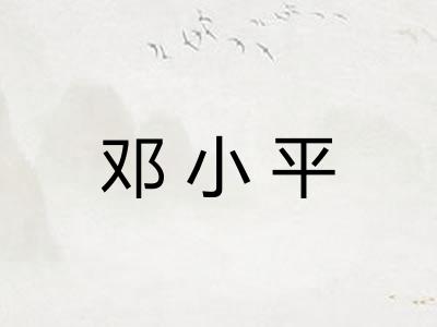 邓小平 邓小平