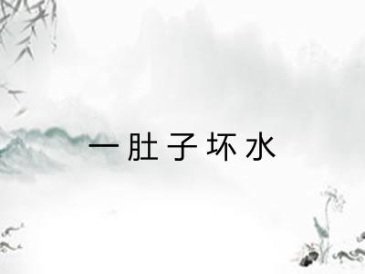 一肚子坏水 一肚子坏水