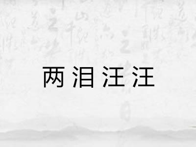 两泪汪汪 两泪汪汪