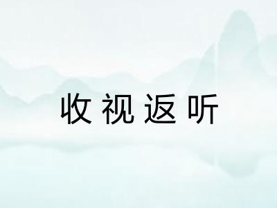 收视返听