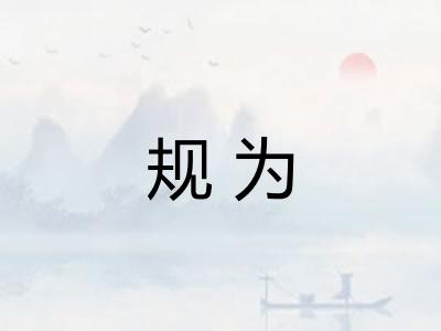 规为
