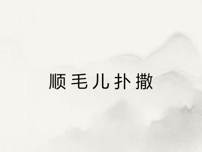 顺毛儿扑撒 顺毛儿扑撒