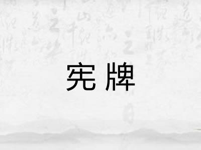 宪牌