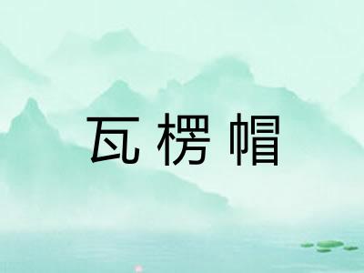 瓦楞帽