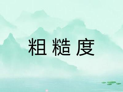 粗糙度