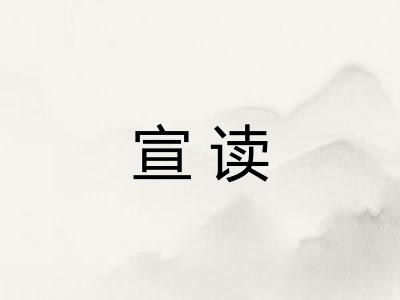 宣读