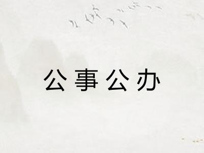 公事公办