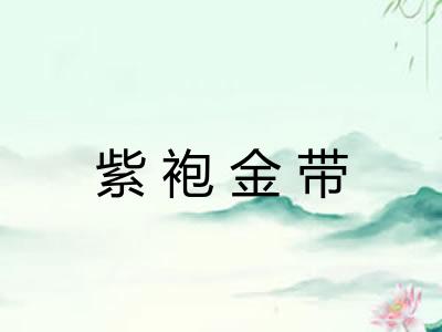 紫袍金带 紫袍金带