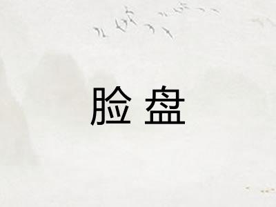 脸盘