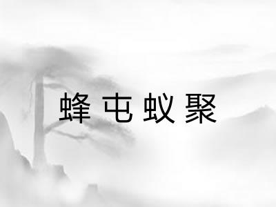 蜂屯蚁聚 蜂屯蚁聚