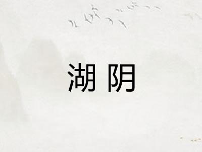 湖阴