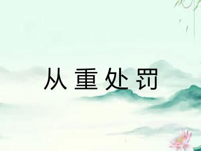 从重处罚