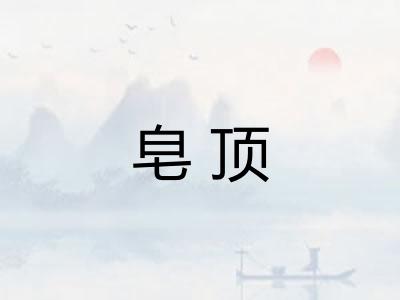 皂顶
