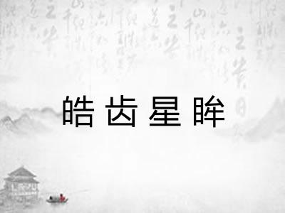 皓齿星眸