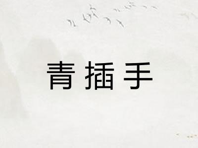 青插手 青插手