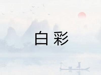 白彩