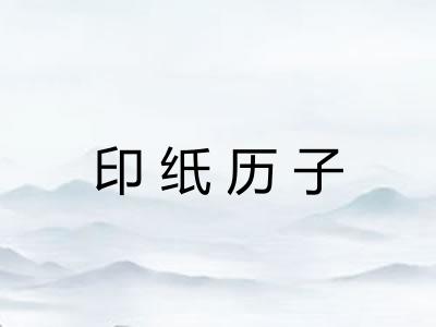 印纸历子 印纸历子