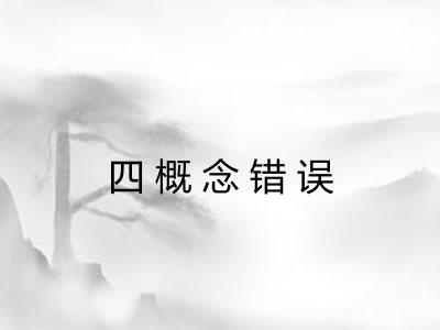 四概念错误