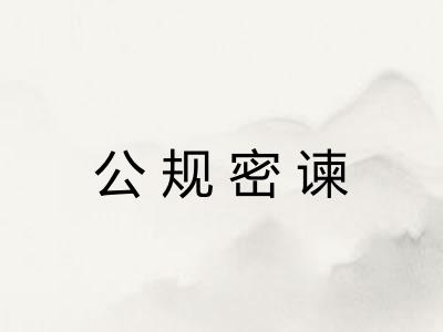 公规密谏