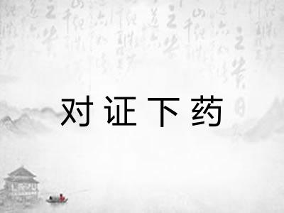 对证下药 对证下药