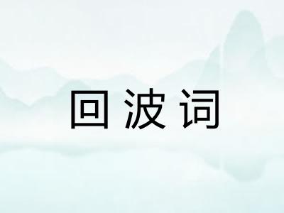 回波词