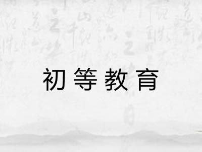 初等教育