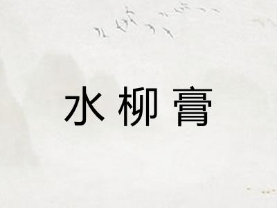 水柳膏 水柳膏