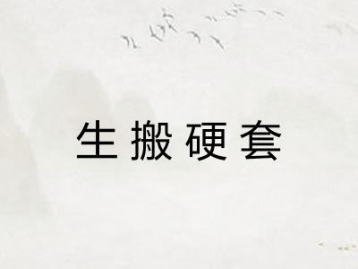 生搬硬套