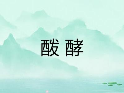 酦酵