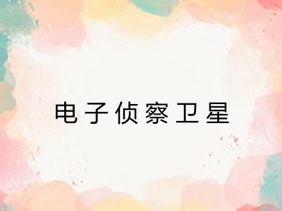 电子侦察卫星 电子侦察卫星